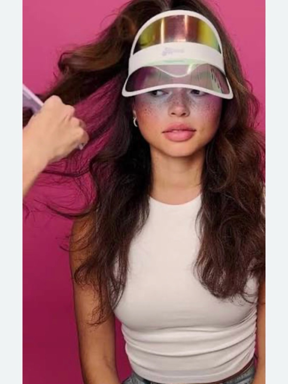Mane Iridescent Clear Visor Hat 🦄